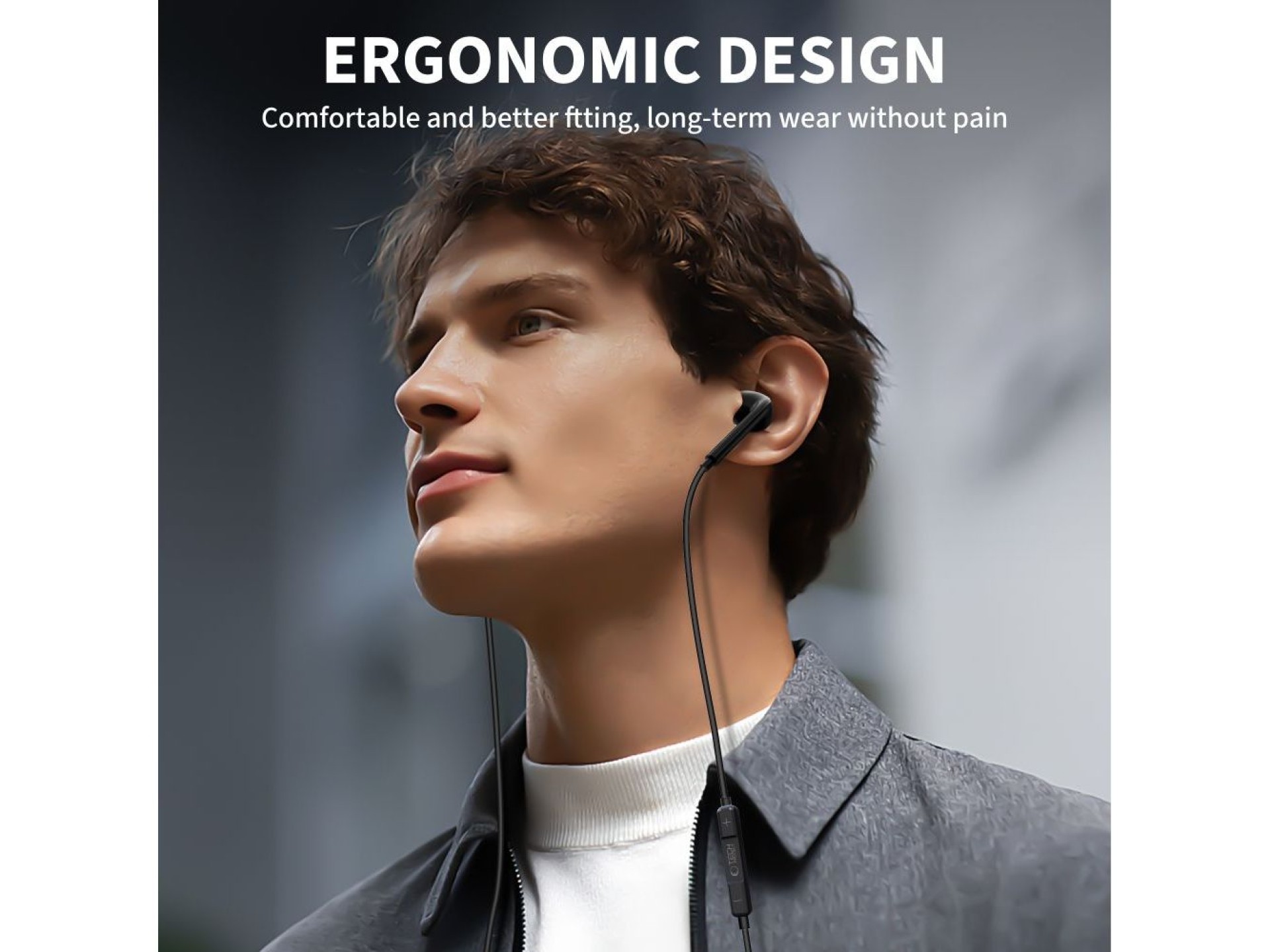 Fones de ouvido Tech-Protect Ultraboost Core G2 USB-C - Preto