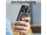 Capa Tech-Protect MagStand MagSafe para iPhone 17 Pro - preto fosco Capa Tech-Protect MagStand MagSafe para iPhone 17 Pro - preto fosco