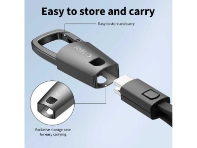 Cable Tech-Protect Ultraboost DNA con llavero USB-C PD 60W / 3A - Gris