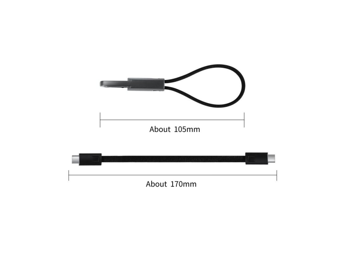 Tech-Protect Ultraboost DNA Cable with Keychain USB-C PD 60W / 3A - Gray