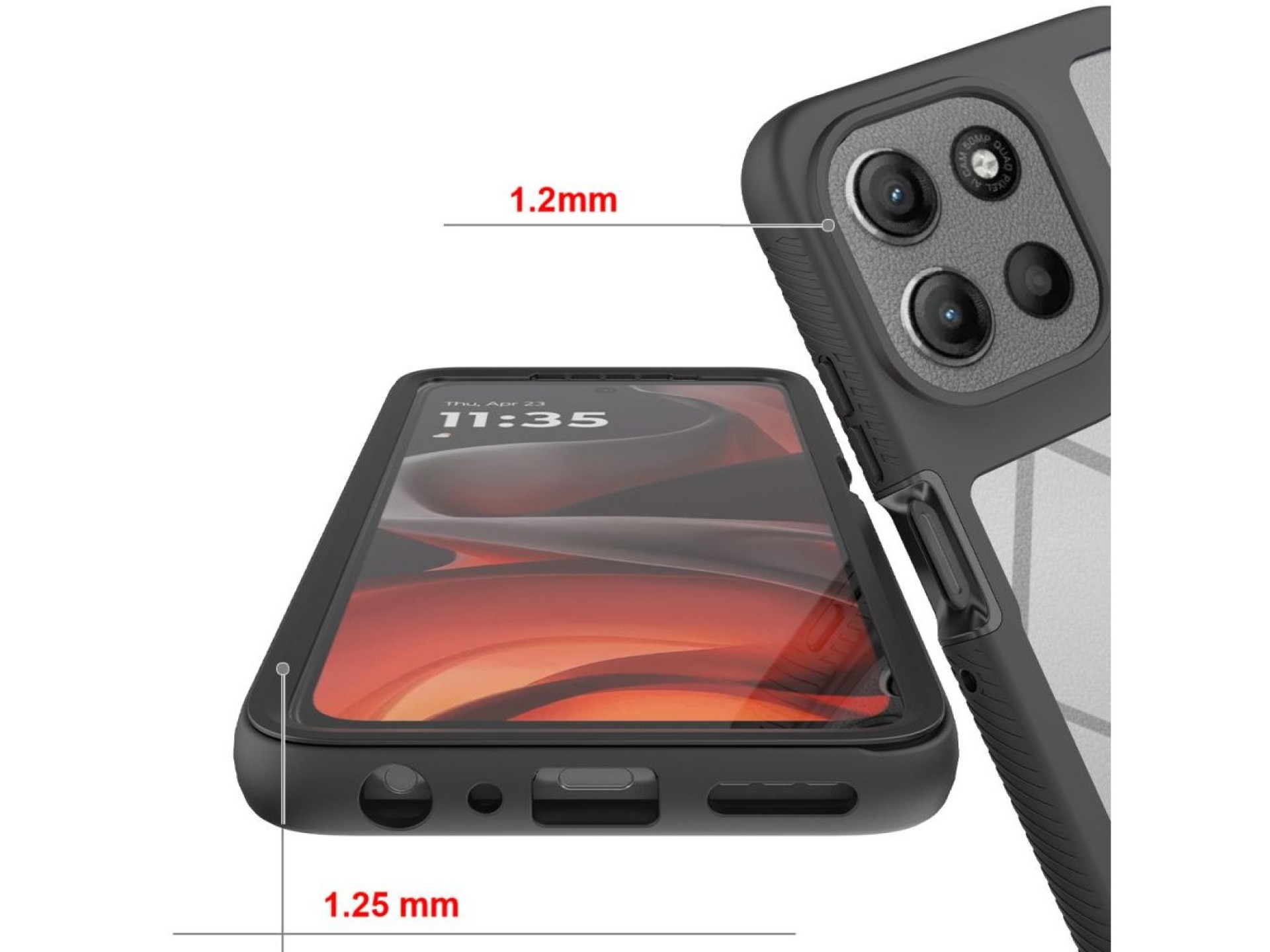 Tech-Protect Defense Case for Motorola Moto G56 5G - Black