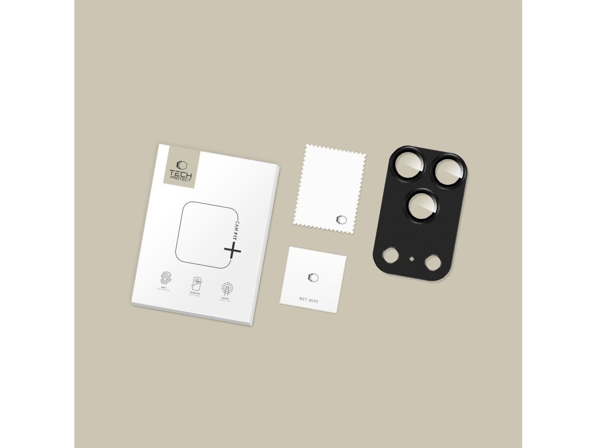 Capa protetora para câmera Tech-Protect Camfull Fit+ para iPhone 17 Pro Max - Preta