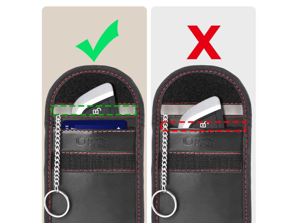 Funda Tech-Protect KLR100 con protecci�n RFID - Negra y roja
