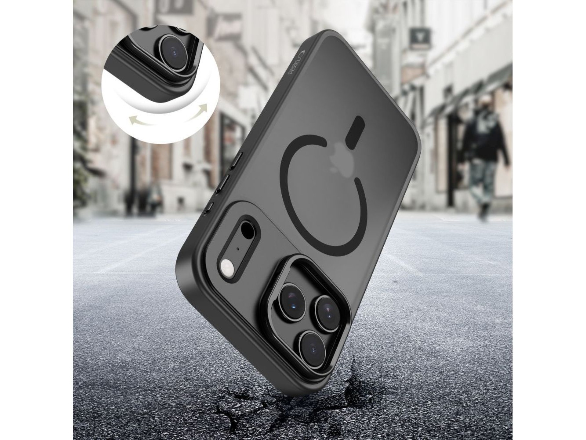 Tech-Protect MagStand MagSafe Case for iPhone 17 Pro Max - Matte Black