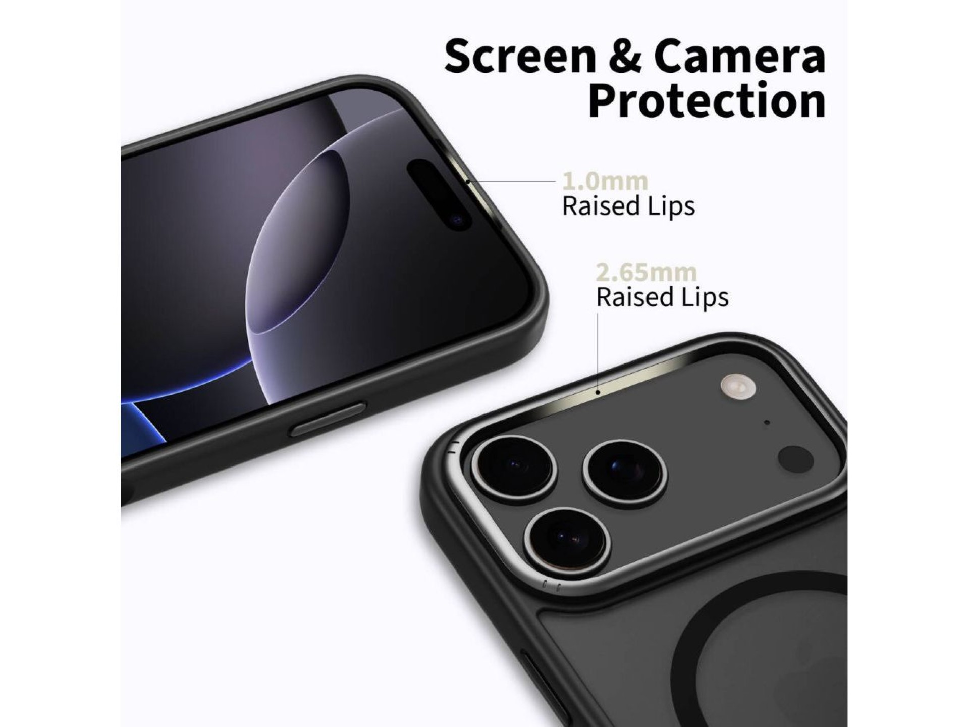 Tech-Protect MagEdge MagSafe Case for iPhone 17 Pro - Matte Black