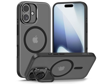Tech-Protect MagStand MagSafe case for iPhone 17 - matte black Tech-Protect MagStand MagSafe case for iPhone 17 - matte black