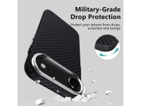 Capa Tech-Protect Ion Carbon MagSafe para iPhone 17 Air - Preto e Prata