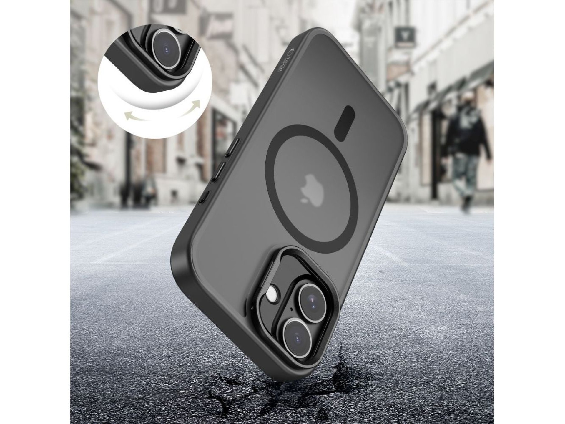 Tech-Protect MagStand MagSafe case for iPhone 17 - matte black