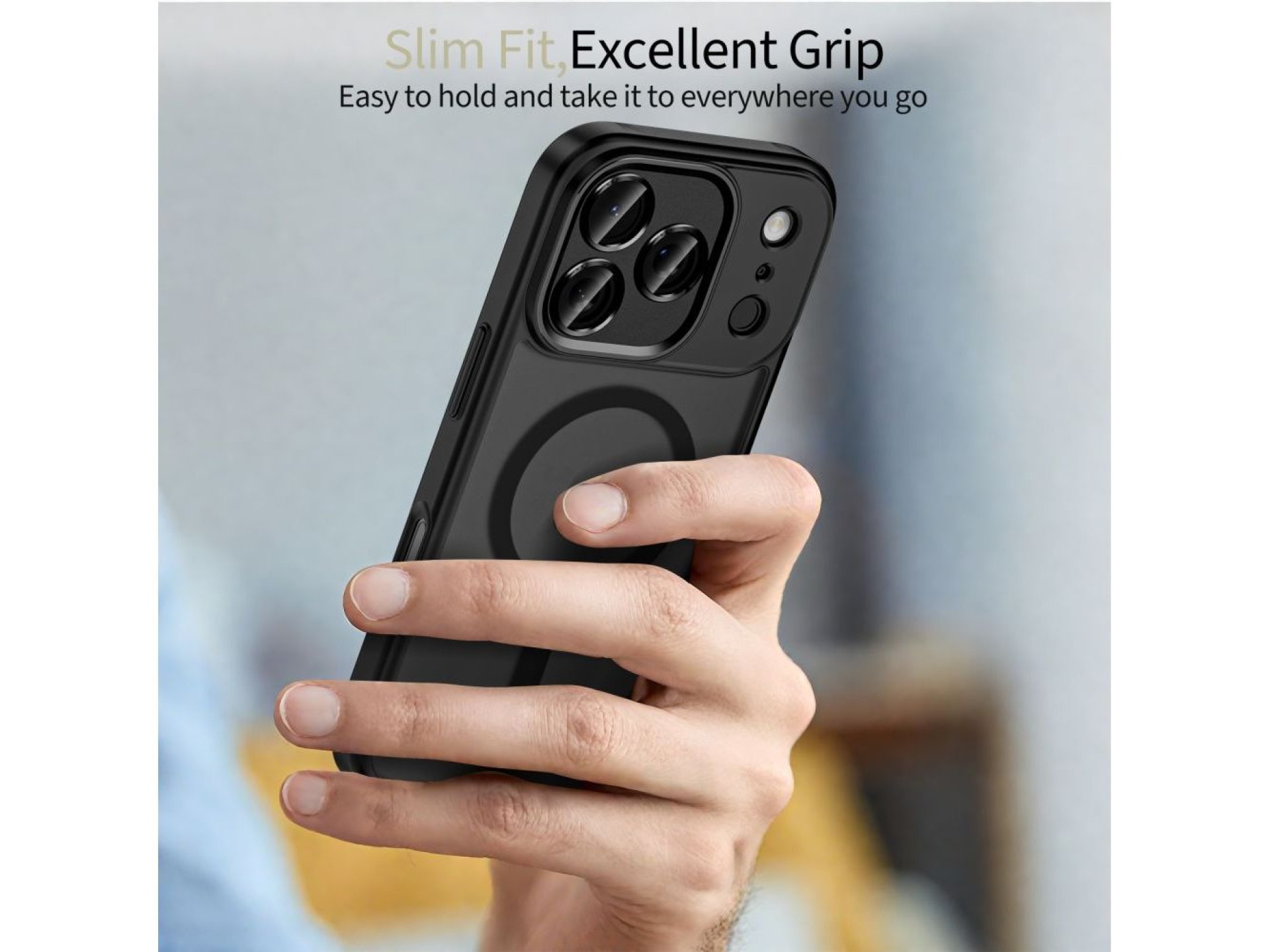 Capa Tech-Protect MagCam MagSafe para iPhone 17 Pro - Preto Fosco