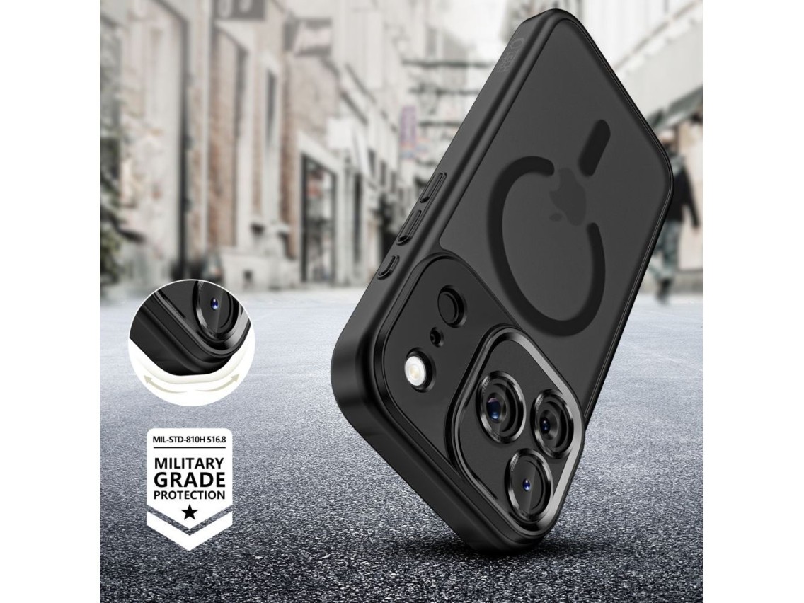 Capa Tech-Protect MagCam MagSafe para iPhone 17 Pro - Preto Fosco