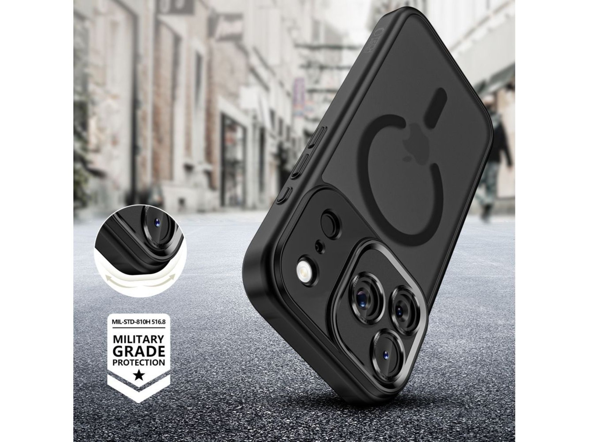 Capa Tech-Protect MagCam MagSafe para iPhone 17 Pro Max - Preto Fosco