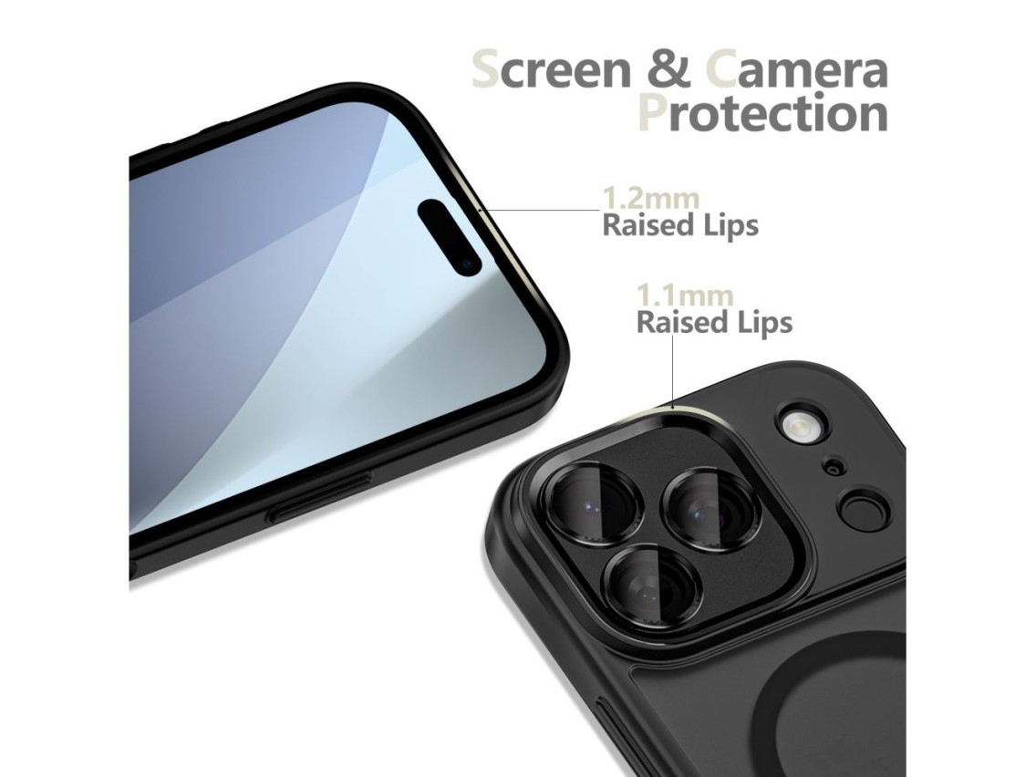 Capa Tech-Protect MagCam MagSafe para iPhone 17 Pro - Preto Fosco