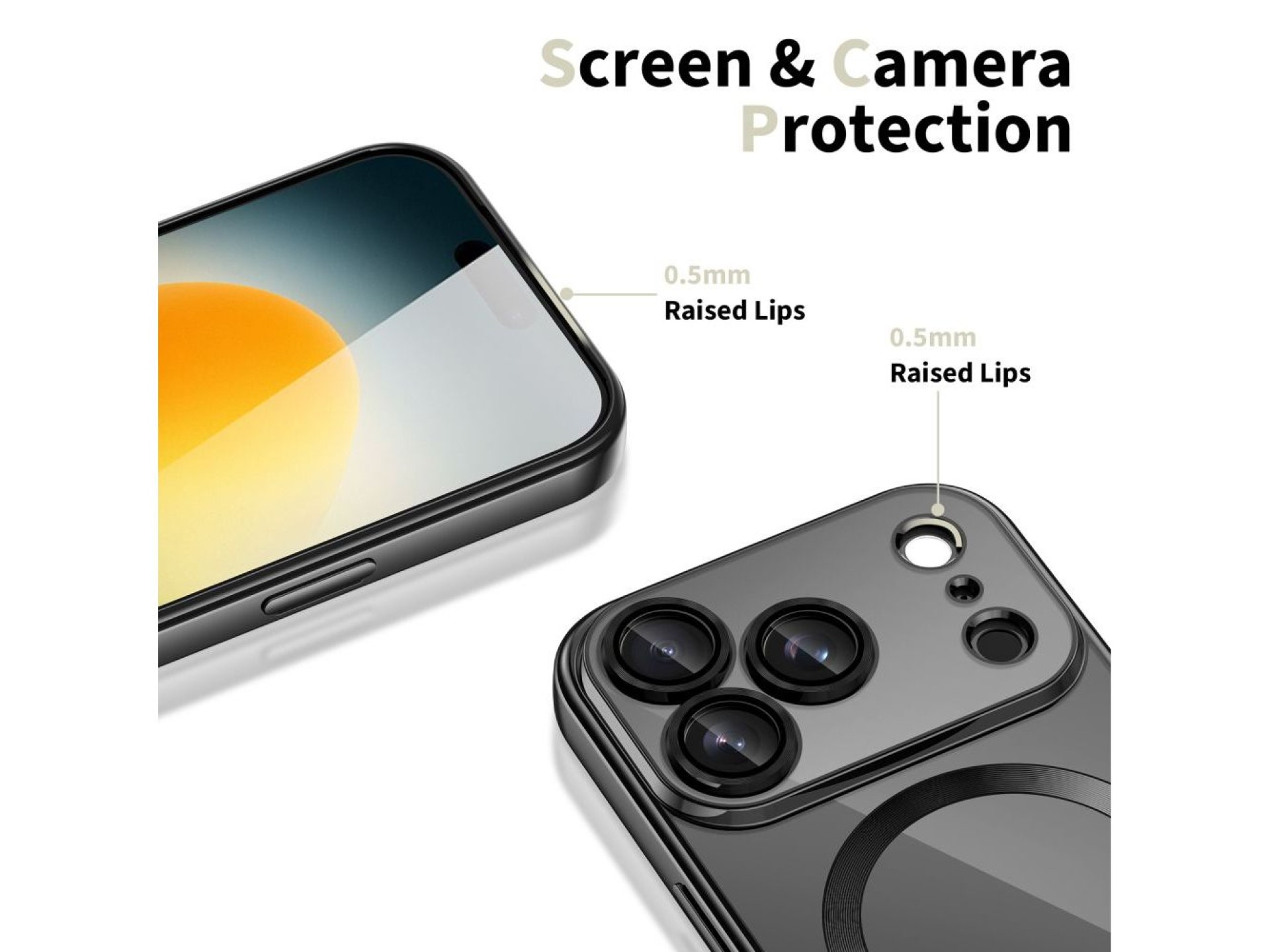 Capa Tech-Protect MagFlex MagSafe para iPhone 17 Pro - Preta Transparente