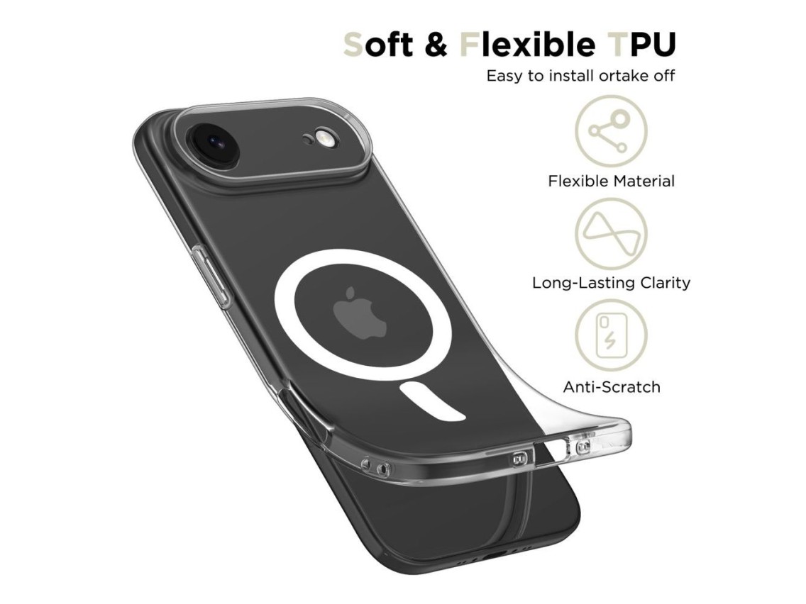 Capa Tech-Protect FlexAir MagSafe para iPhone 17 Air - Transparente