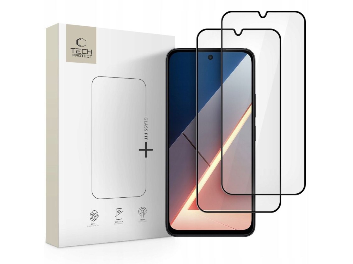 Tech-Protect Glass Fit+ 2-pack tempered glass for Xiaomi Poco M7 - black