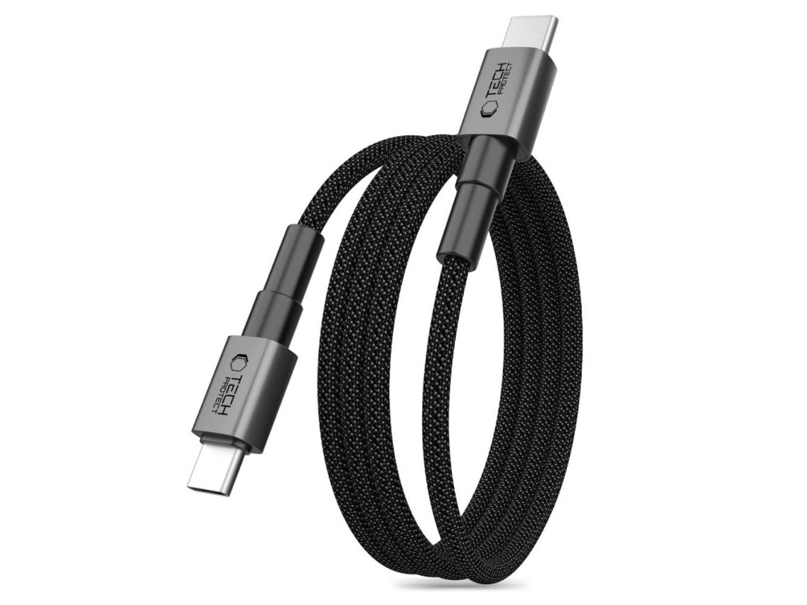Cable USB-C PD Tech-Protect Ultraboost DNA MagTwist 100W / 5A 200 cm - Gris