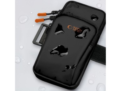 Funda universal para brazalete deportivo Tech-Protect M7 - Negro y naranja