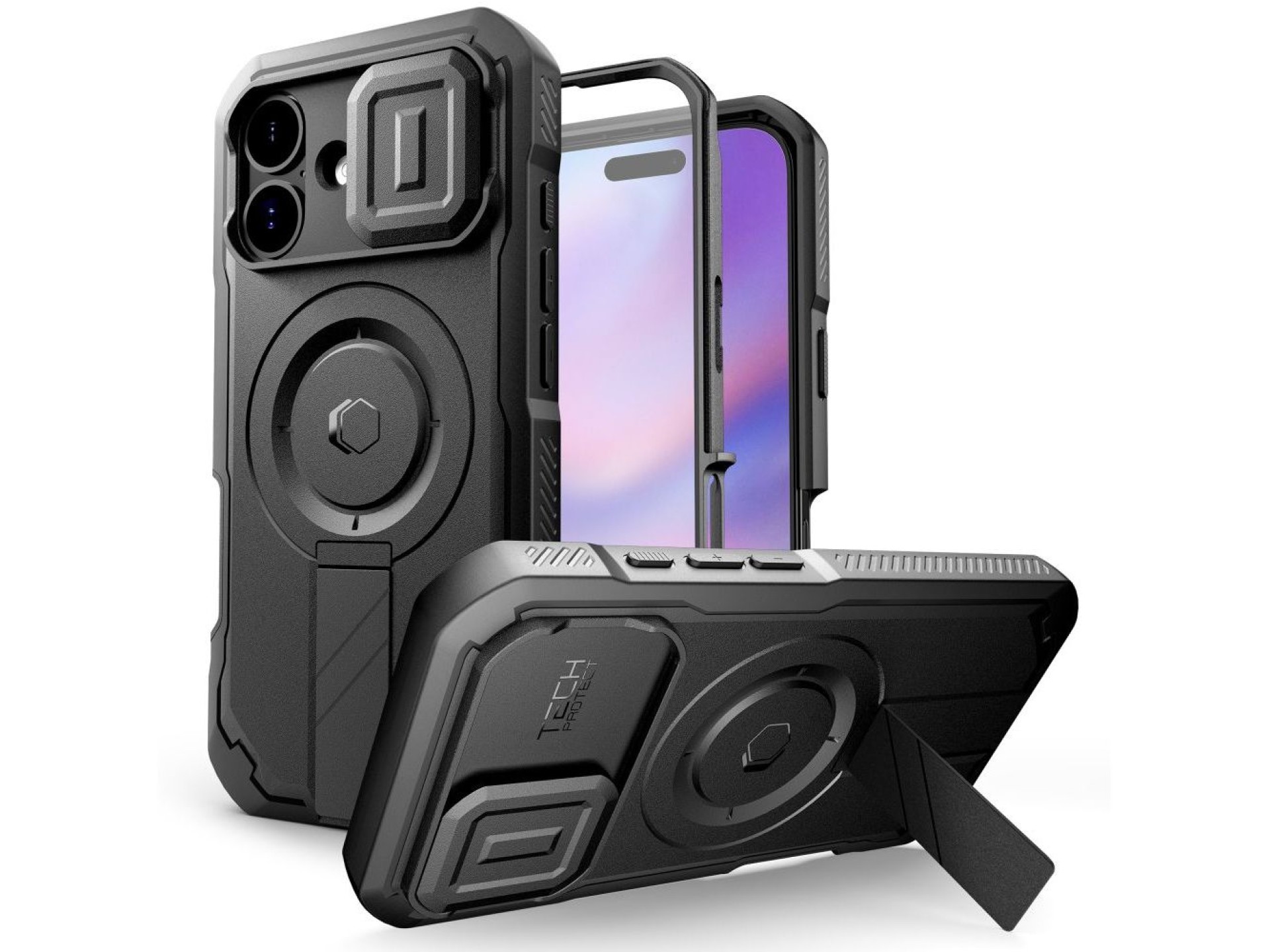 Tech-Protect Kevlar MagSafe case for iPhone 17 - black
