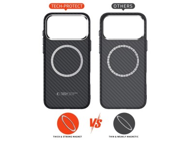 Funda Tech-Protect Ion Carbon MagSafe para iPhone 17 Pro Max - Gris/Negro Funda Tech-Protect Ion Carbon MagSafe para iPhone 17 Pro Max - Gris/Negro