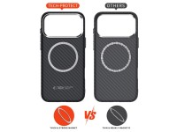 Funda Tech-Protect Ion Carbon MagSafe para iPhone 17 Pro Max - Gris/Negro Funda Tech-Protect Ion Carbon MagSafe para iPhone 17 Pro Max - Gris/Negro