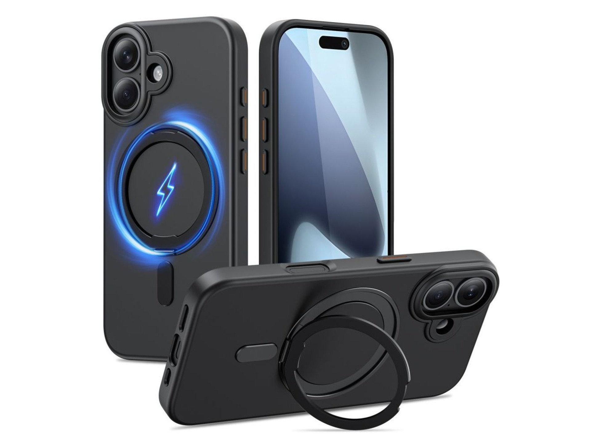 Funda Tech-Protect MagRing MagSafe para iPhone 17 - negro mate