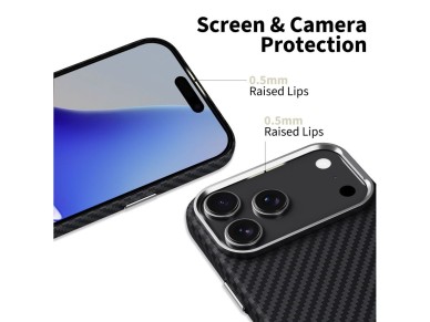 Funda Tech-Protect Ion Carbon MagSafe para iPhone 17 Pro Max - Gris/Negro Funda Tech-Protect Ion Carbon MagSafe para iPhone 17 Pro Max - Gris/Negro