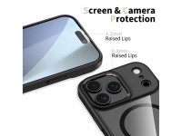 Capa Tech-Protect MagMat MagSafe para iPhone 17 Pro - Transparente e Preta Capa Tech-Protect MagMat MagSafe para iPhone 17 Pro - Transparente e Preta