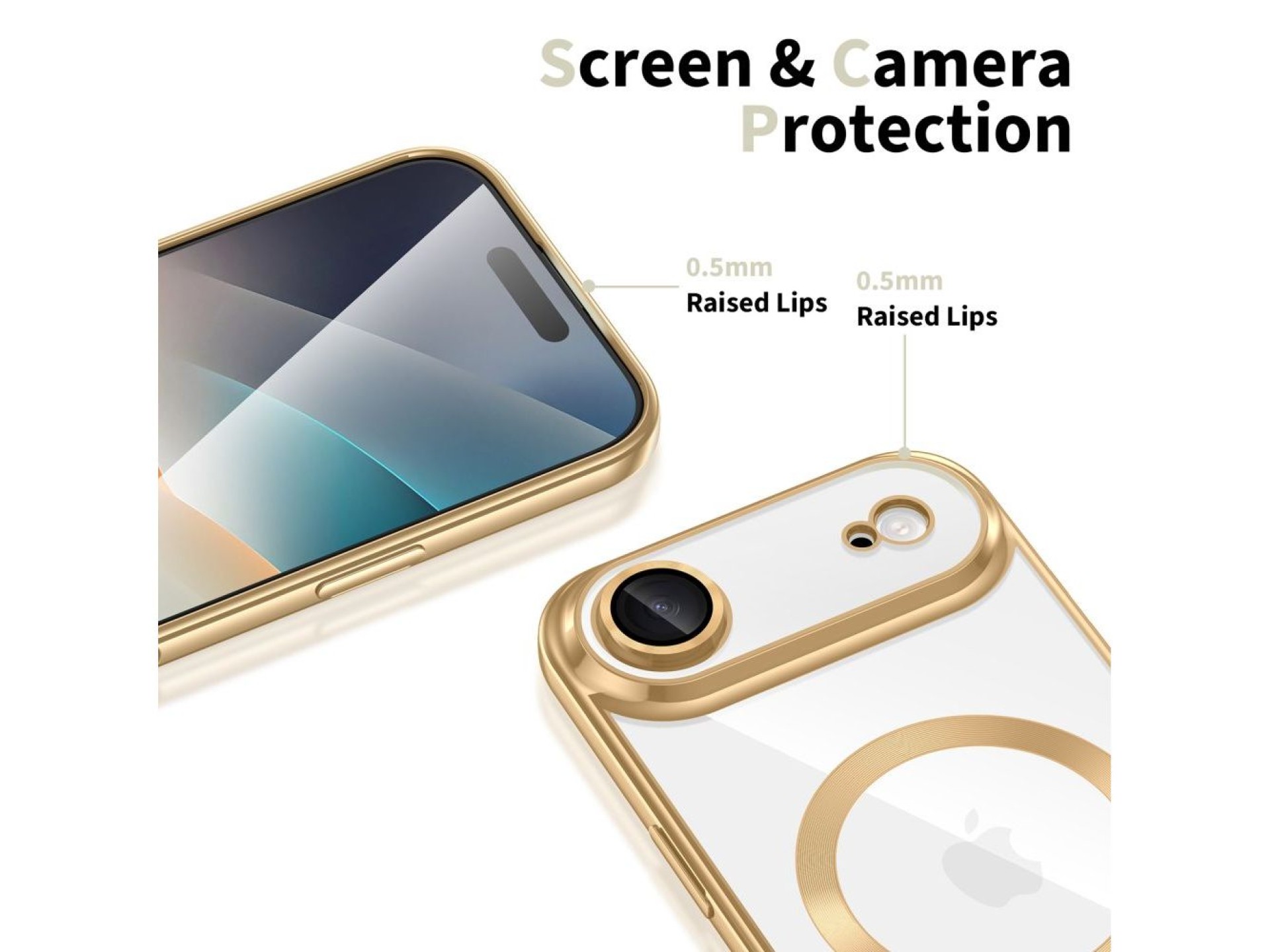 Funda Tech-Protect MagFlex MagSafe para iPhone 17 Air - Oro transparente