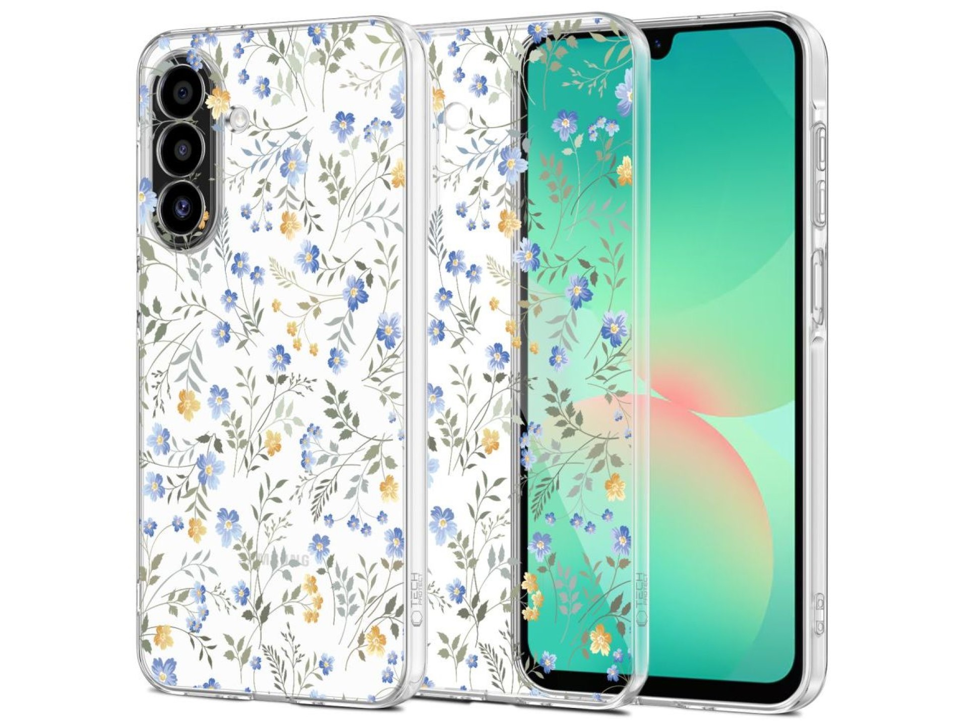 Tech-Protect FlexAir+ Case for Samsung Galaxy A17 4G / 5G - Daisies with Leaves