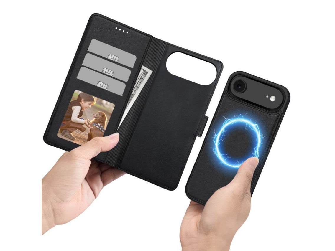 Funda tipo cartera Tech-Protect MagSafe para iPhone 17 Air - Negro mate