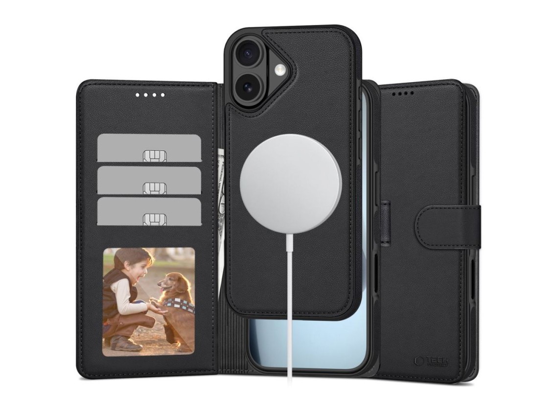 Tech-Protect Wallet MagSafe Case for iPhone 17 - Matte Black