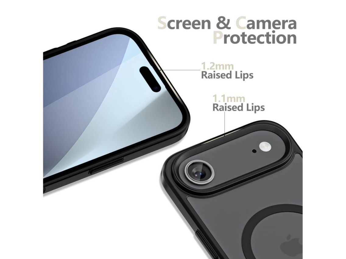 Capa Tech-Protect MagMat MagSafe para iPhone 17 Air - Preto Fosco
