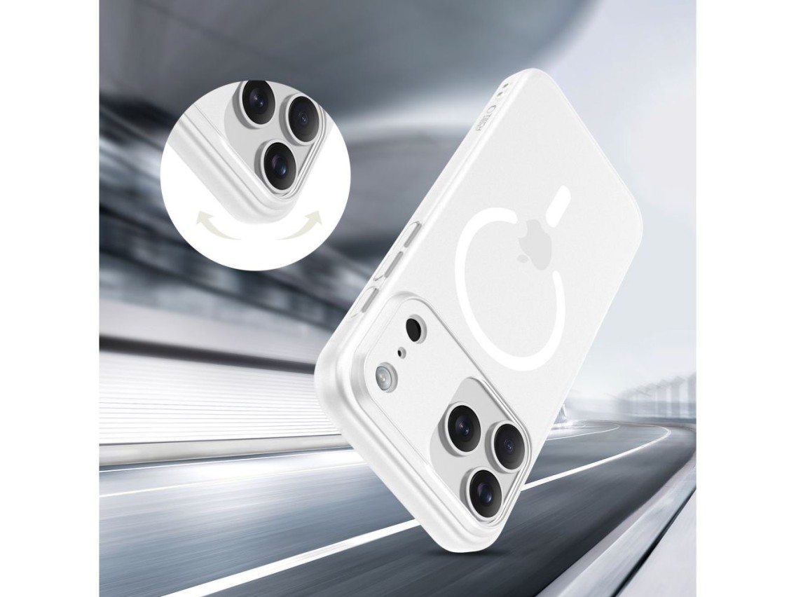 Capa Tech-Protect MagSlim MagSafe para iPhone 17 Pro Max - Branco Fosco