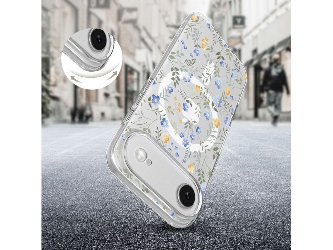 Capa Tech-Protect FlexAir MagSafe para iPhone 17 Air - Margaridas com Folhas
