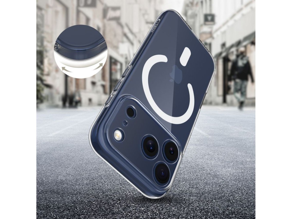 Capa Tech-Protect FlexAir MagSafe para iPhone 17 Pro - Transparente