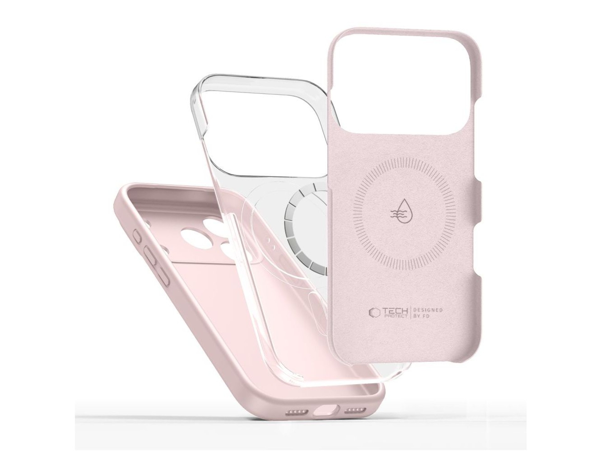 Tech-Protect Silicone MagSafe Case for iPhone 17 Pro - Pink