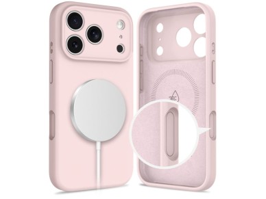 Tech-Protect Silicone MagSafe Case for iPhone 17 Pro Max - Pink Tech-Protect Silicone MagSafe Case for iPhone 17 Pro Max - Pink