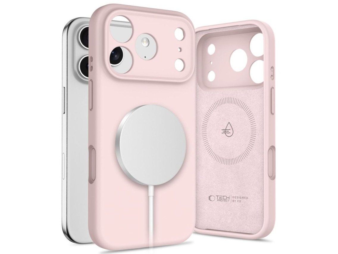Tech-Protect Silicone MagSafe Case for iPhone 17 Pro Max - Pink