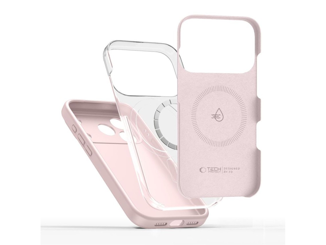Tech-Protect Silicone MagSafe Case for iPhone 17 Pro Max - Pink