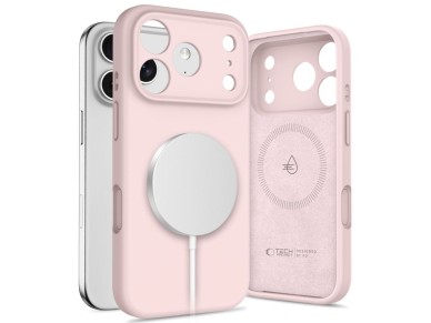 Tech-Protect Silicone MagSafe Case for iPhone 17 Pro Max - Pink Tech-Protect Silicone MagSafe Case for iPhone 17 Pro Max - Pink