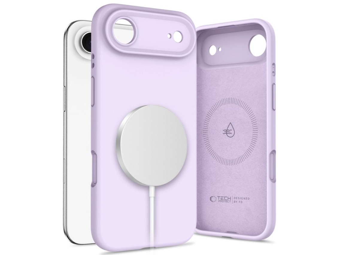 Tech-Protect Silicone MagSafe Case for iPhone 17 Air - Purple