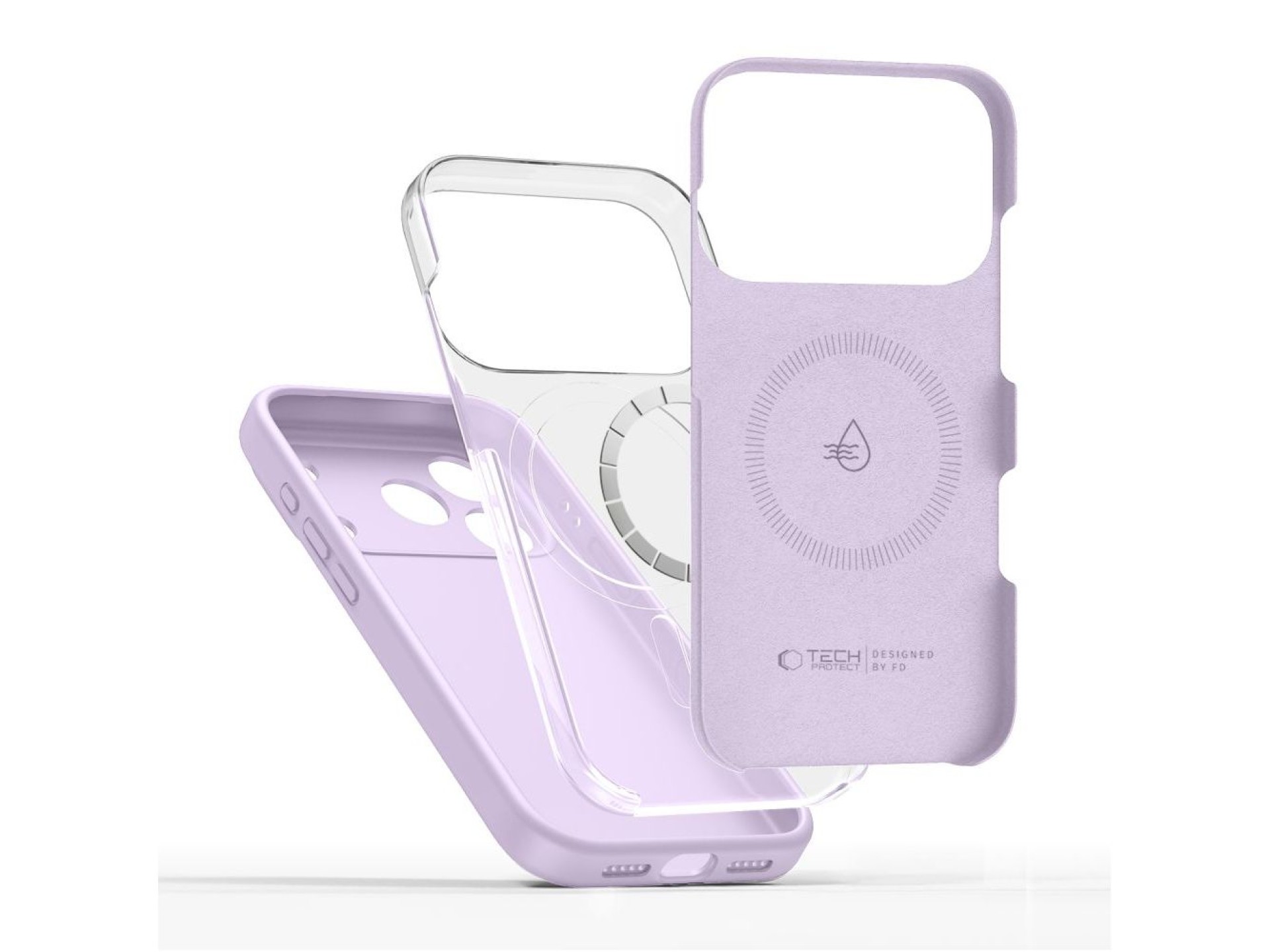 Tech-Protect Silicone MagSafe Case for iPhone 17 Pro Max - Purple