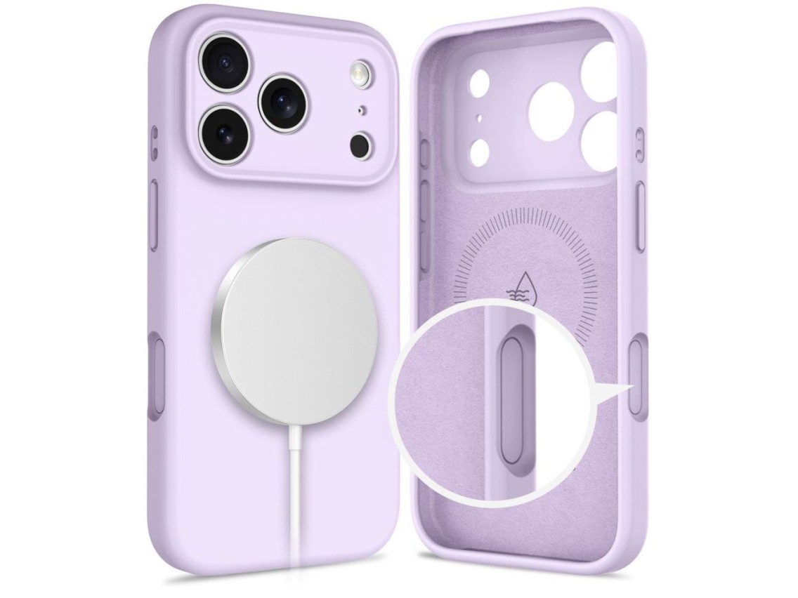 Tech-Protect Silicone MagSafe Case for iPhone 17 Pro Max - Purple