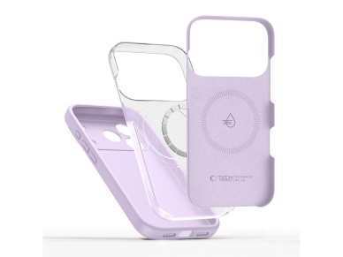 Capa de silicone Tech-Protect MagSafe para iPhone 17 Pro Max - Roxa Capa de silicone Tech-Protect MagSafe para iPhone 17 Pro Max - Roxa