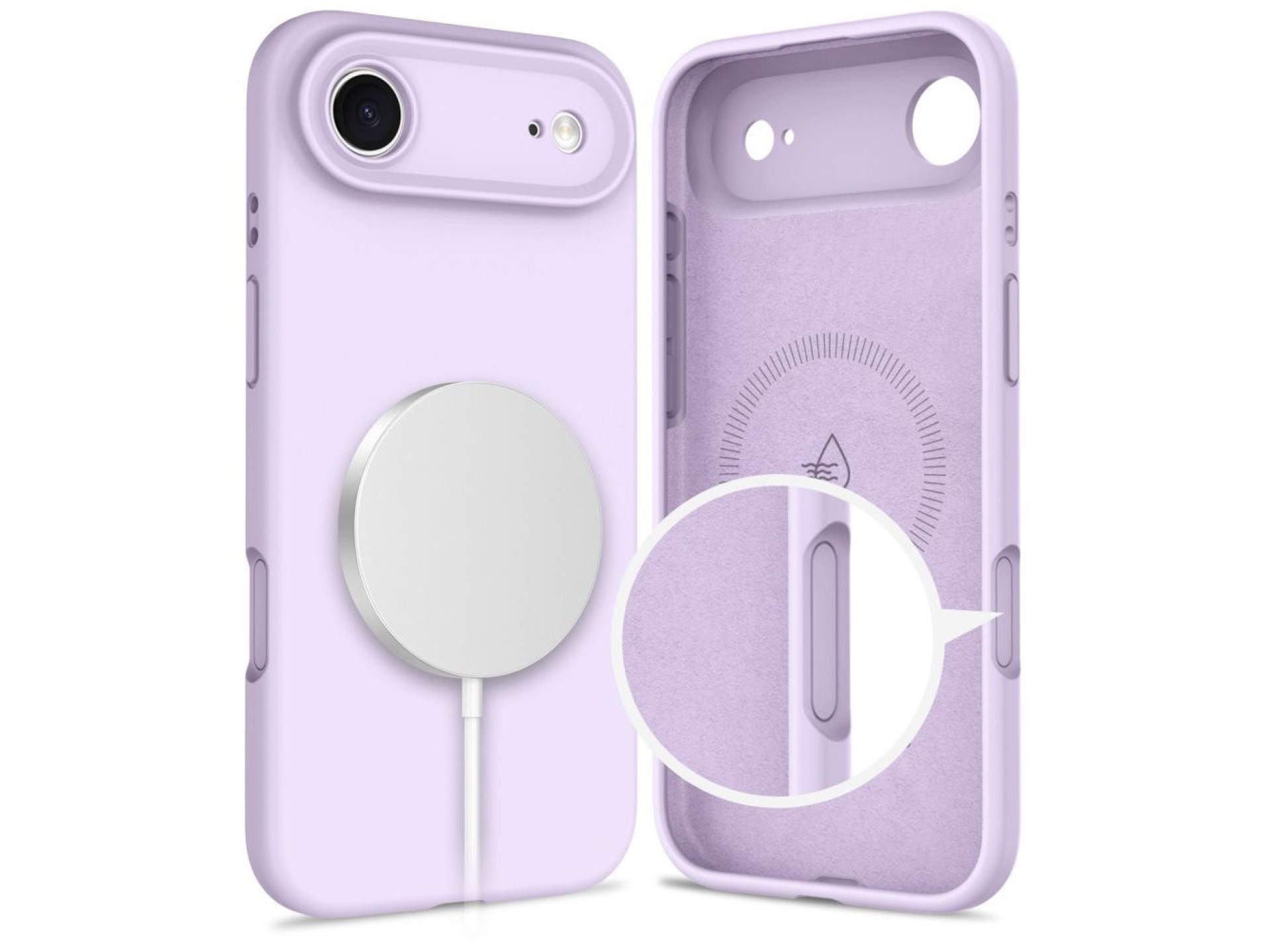 Tech-Protect Silicone MagSafe Case for iPhone 17 Air - Purple