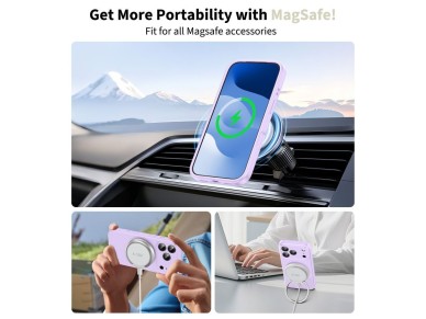 Capa de silicone Tech-Protect MagSafe para iPhone 17 Pro Max - Roxa Capa de silicone Tech-Protect MagSafe para iPhone 17 Pro Max - Roxa