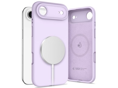 Tech-Protect Silicone MagSafe Case for iPhone 17 Air - Purple Tech-Protect Silicone MagSafe Case for iPhone 17 Air - Purple