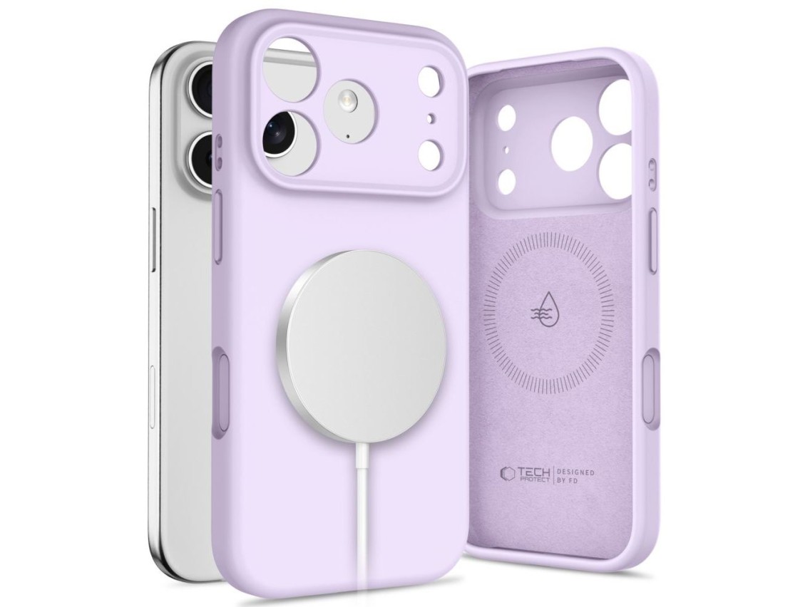 Tech-Protect Silicone MagSafe Case for iPhone 17 Pro Max - Purple