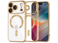 Tech-Protect MagFlex MagSafe Case for iPhone 17 Pro Max - Transparent Gold