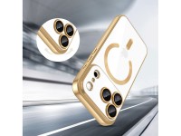 Capa Tech-Protect MagFlex MagSafe para iPhone 17 Pro - Dourada Transparente